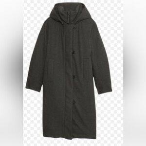 Flannel Long Puffer Coat
